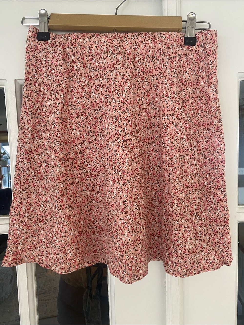 Hollister High Waisted Pink Floral A-Line Mini Skirt